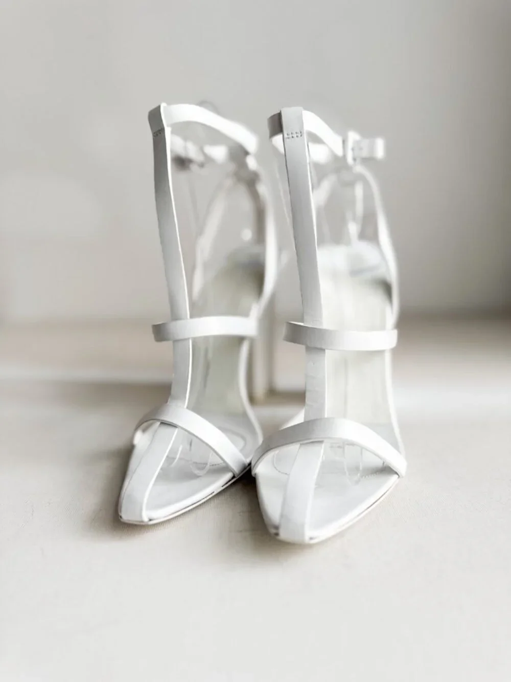 Alexander Wang Runway SS'13 Strappy White Leather Block Heel Sandals 39 - Picture 7 of 11